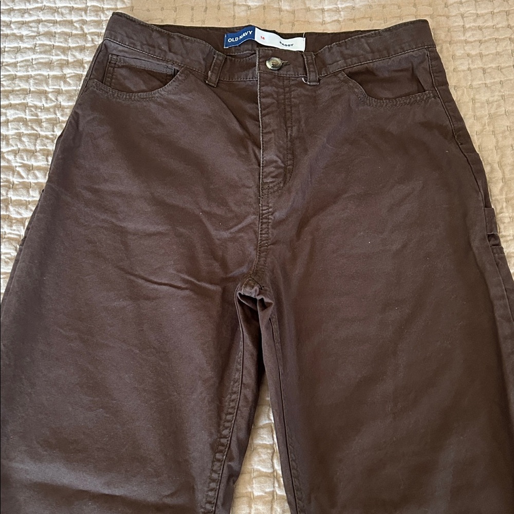 OLD NAVY Youth Boys 100% Cotton Canvas Baggy Utility Pants